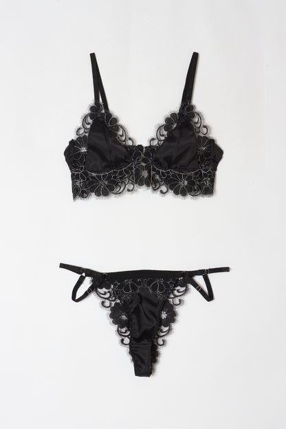 Floral Lace Lingerie Set Up
